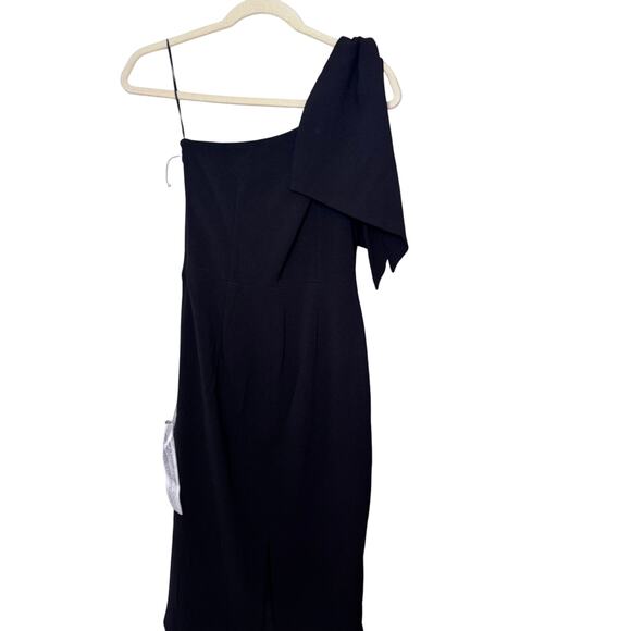 Dress the Population Tiffany One-Shoulder Midi Dress black sz S NEW - Picture 12 of 16
